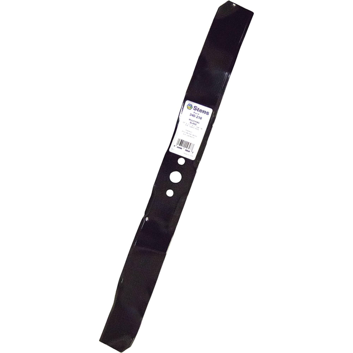 Stens blade packaging label indicating genuine replacement part.