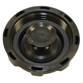 Stens fuel cap 125-144 inside view highlighting OEM replacement fit for multiple brands