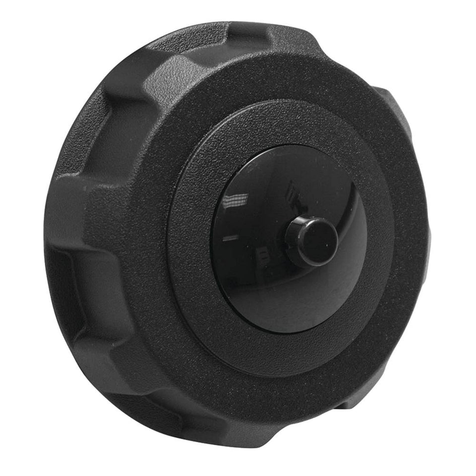 Stens fuel cap 125-144 top view showing vented design for mower compatibility