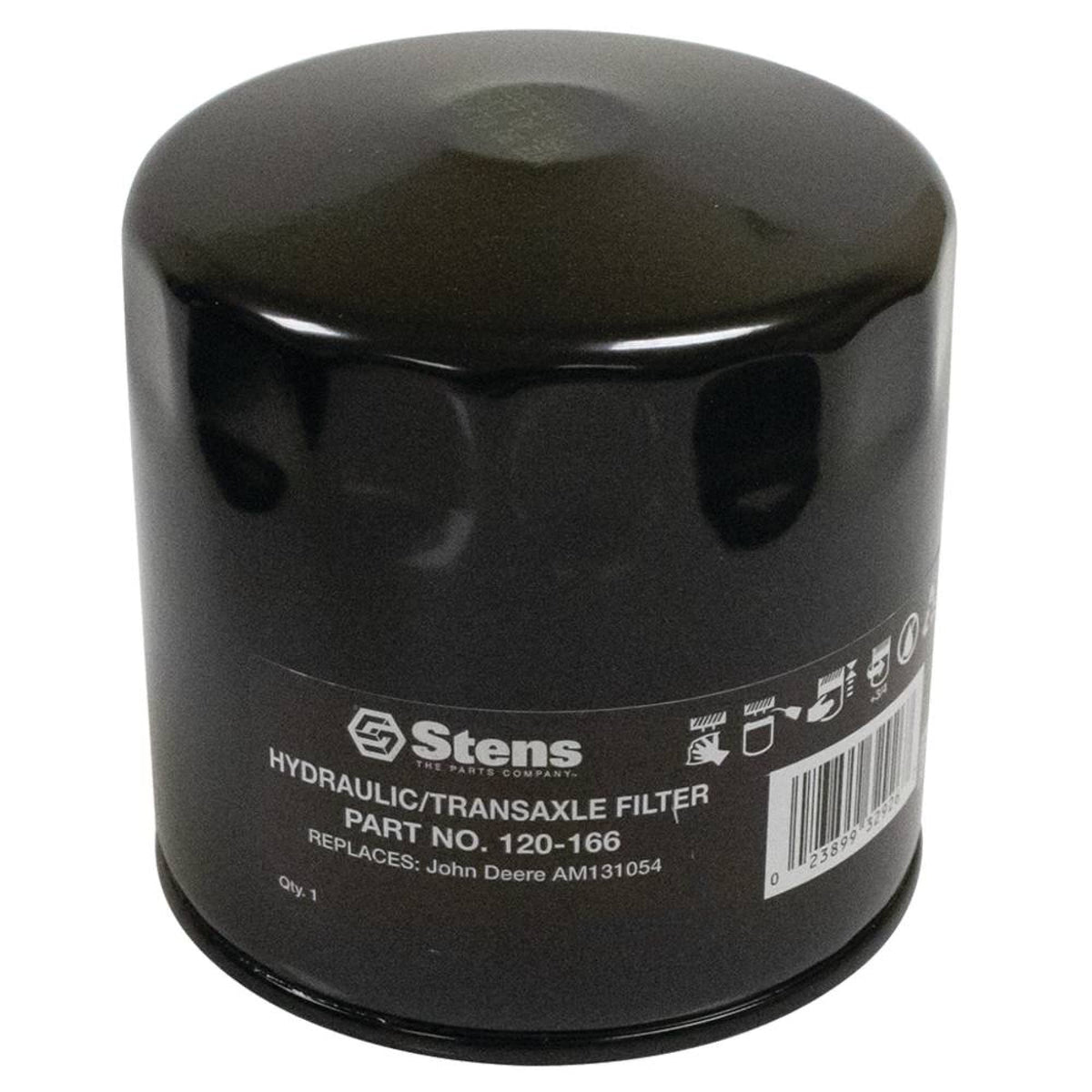 Stens hydraulic oil filter 120-166 with branded packaging for OEM-grade replacement.