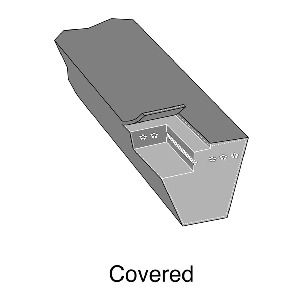 USA-made belt by Stens ensuring domestic manufacturing.