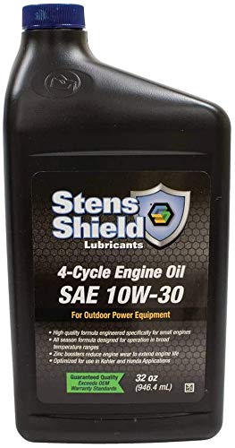 Stens Shield 770-132 oil quart bottle for small engines offers reliable lubrication across seasons.