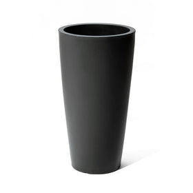 Step2 Tremont tall round planter by the front door adds height and curb appeal