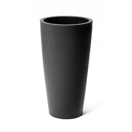 Step2 Tremont tall round planter by the front door adds height and curb appeal