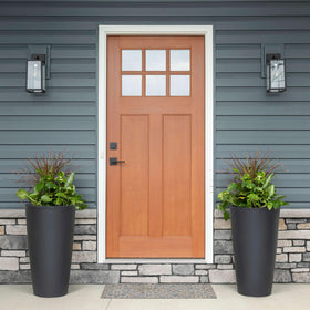 Step2 Tremont planter on patio corner demonstrates durable weather-resistant resin