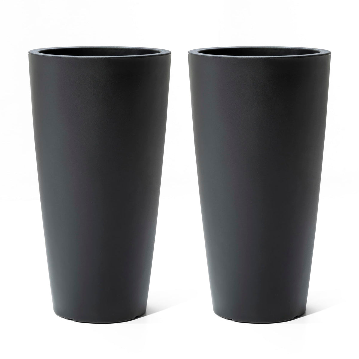 Step2 Tremont tall round planter by the front door adds height and curb appeal.