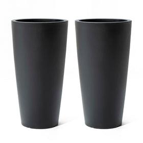 Step2 Tremont tall round planter by the front door adds height and curb appeal.