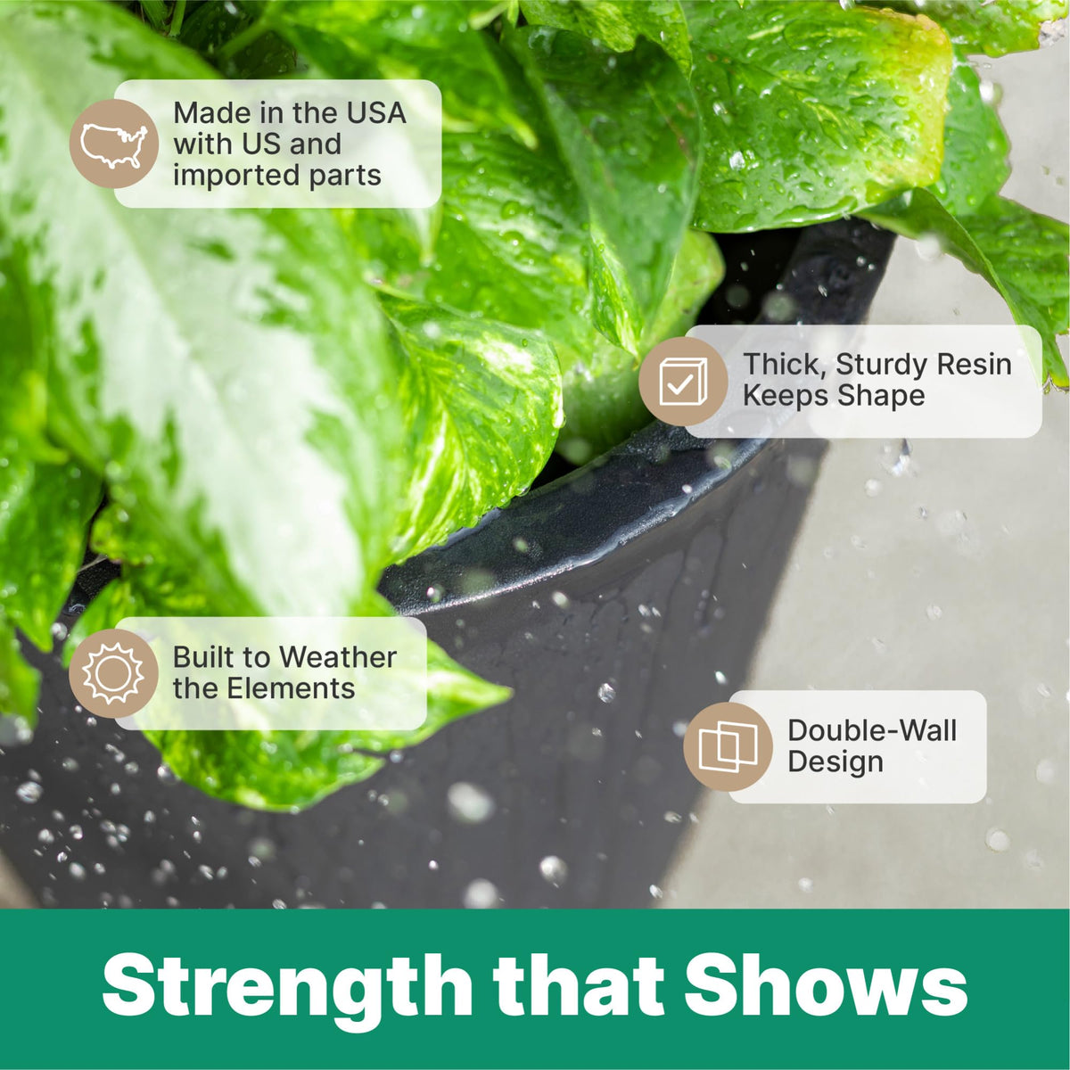 Step2 Tremont self-watering feature helps keep soil evenly moist.