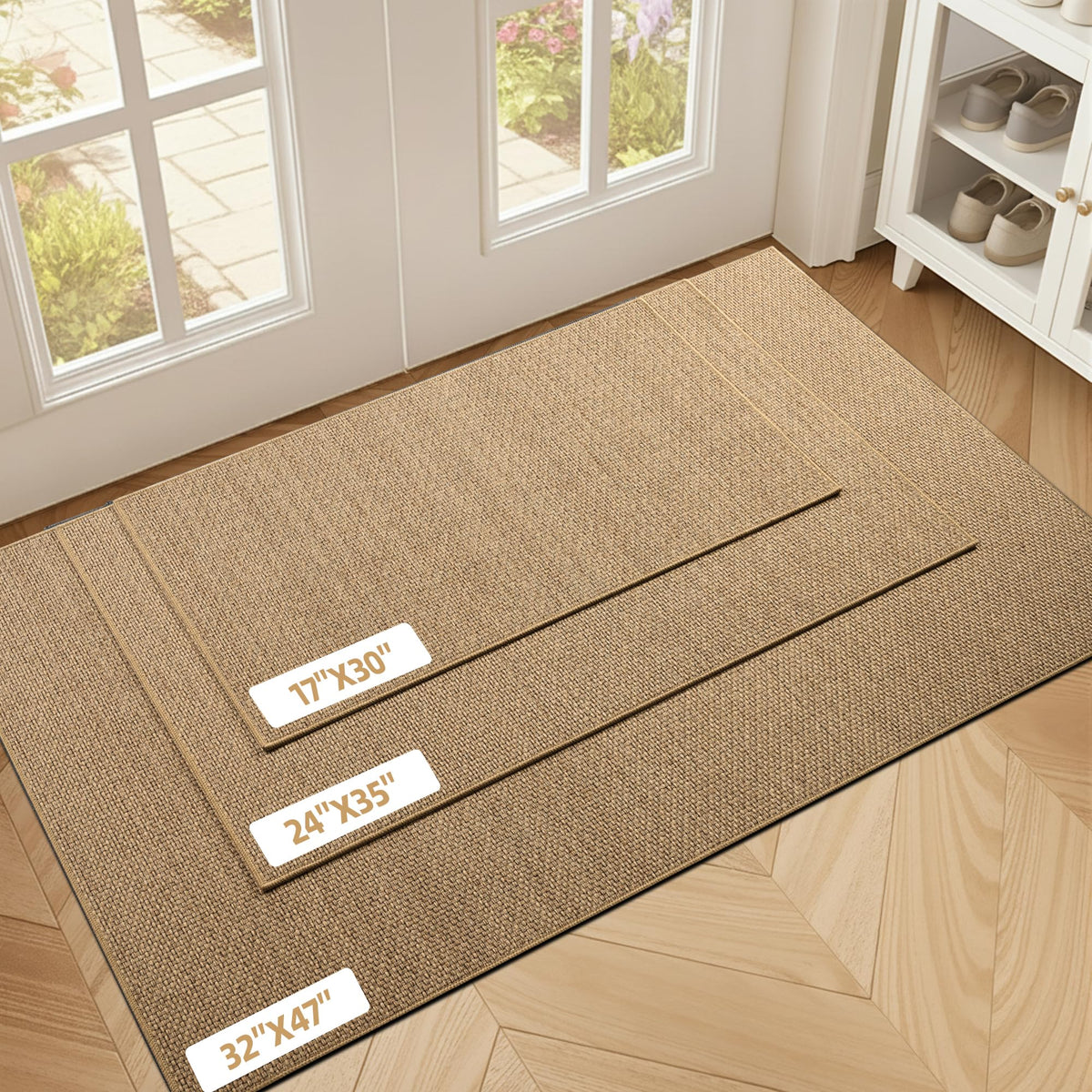 StepAura door mat is easy to clean with shaking or hose rinse.