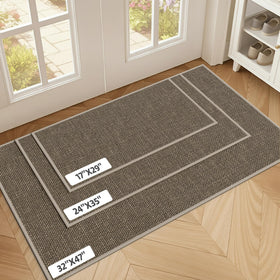 StepAura entry rug 17x29 with anti-slip backing, keeps mat secure on indoor floors.