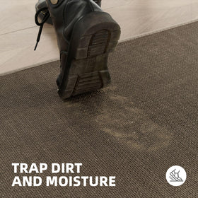 StepAura rubber backing anti-slip design seen from side, ensuring stable entry area.