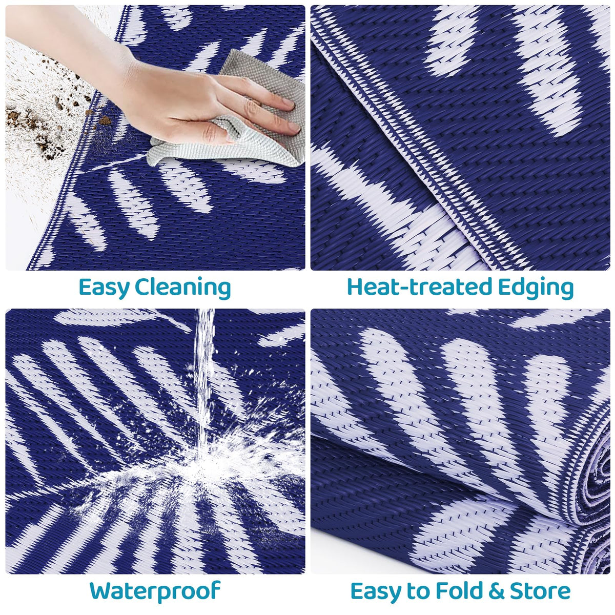 StepRite backyard rug for deck, absorbs light rain.