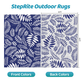 StepRite patio rug waterproof, ideal for outdoor dining areas.