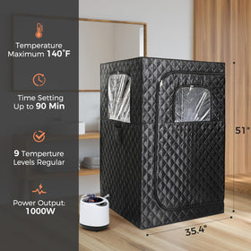 Steupoek transparent-window-sauna enables reading or browsing without heat escape.