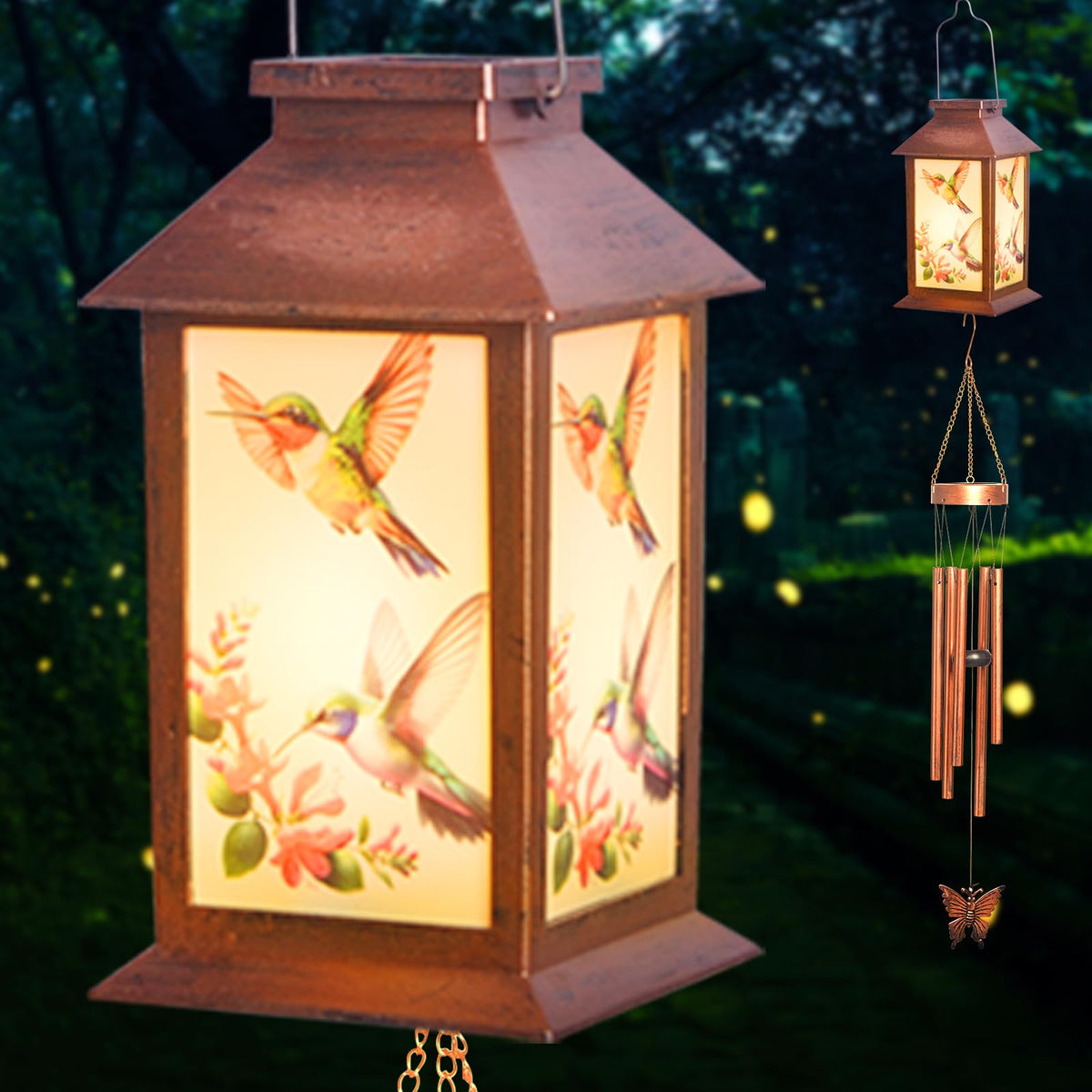 STF ShangTianFeng lantern with hook and stake enables versatile placement.