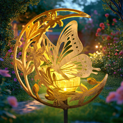 STF ShangTianFeng butterfly-moon wind chime outdoors with soothing tones