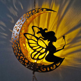 Crackle glass ball on STF ShangTianFeng wind chime catching sun