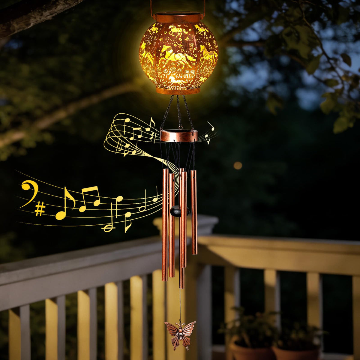 STF ShangTianFeng gift-ready packaging for horse lovers wind chime