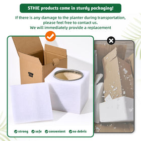 STHIE small round ceramic pot perfect for compact spaces.