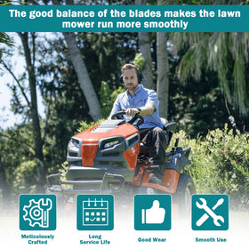 Sthovd blade enduring impact during mowing for reliable durability.