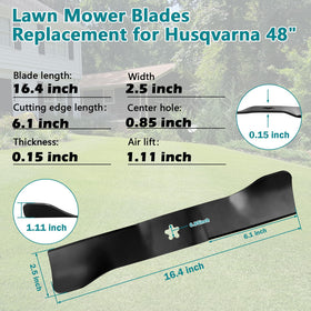 Sthovd blade close-up reveals a sharp cutting edge for clean grass.