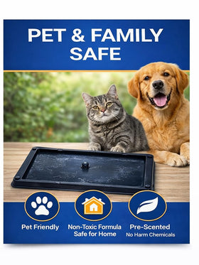 Sticky Stop non-toxic formula keeps homes safer for families and pets.