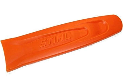 Stihl 14in bar scabbard protects bars during transport with high-visibility orange finish