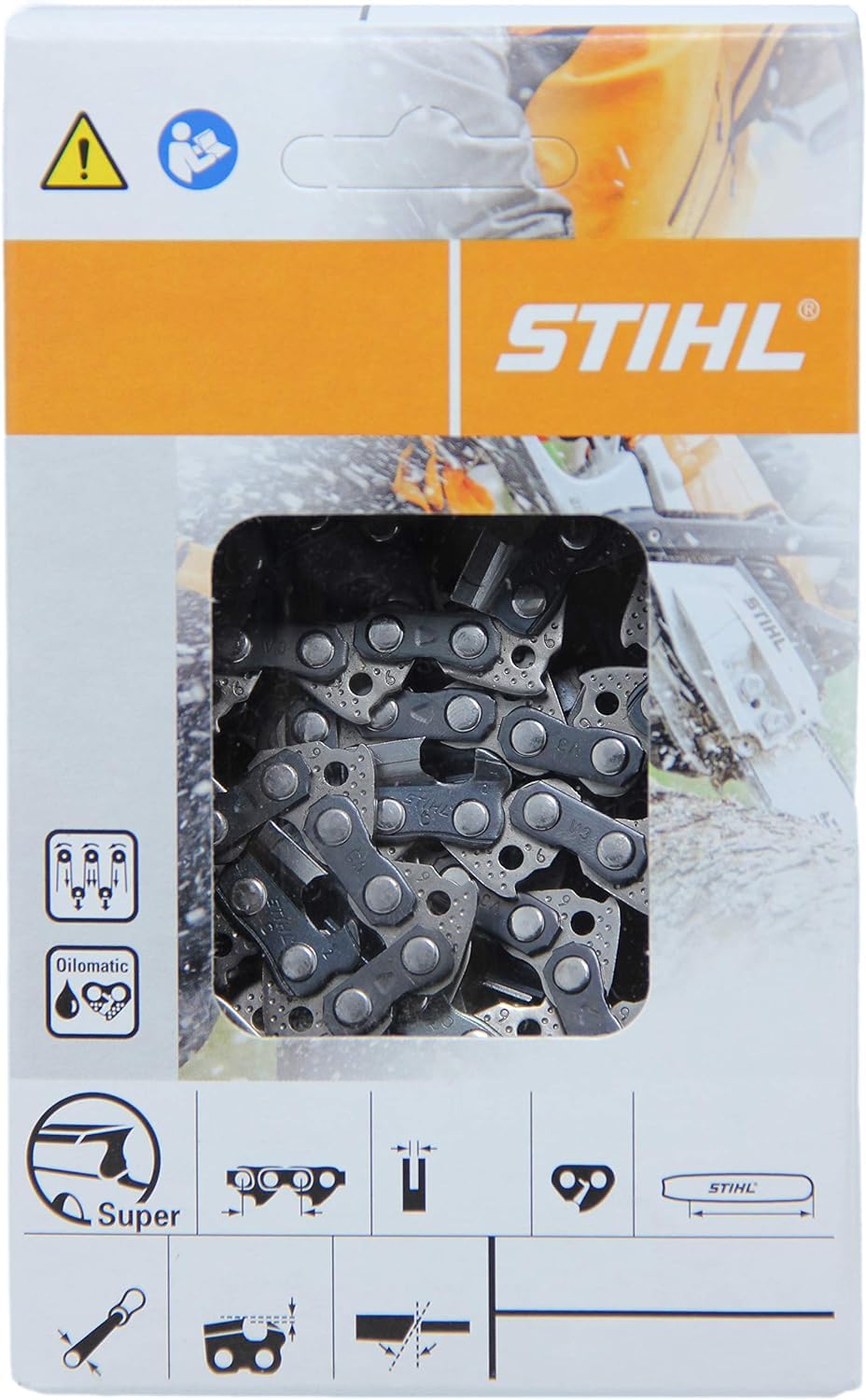 STIHL 3639 005 0062 saw chain on a 16-inch bar for precise, reliable cuts