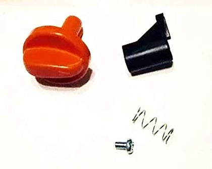 Stihl choke knob close-up, genuine replacement part for reliable engine start