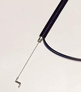 Stihl FS100 throttle cable mount demonstrating precise alignment.