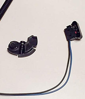 Stihl FS90 throttle cable attachment showing secure fit.