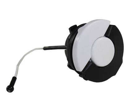 Stihl OEM fuel filler cap close-up, secure seal for MS 360 compatibility