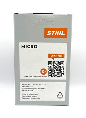 Stihl Picco Mini Oilomatic chain in action on a small saw, low-kickback performance