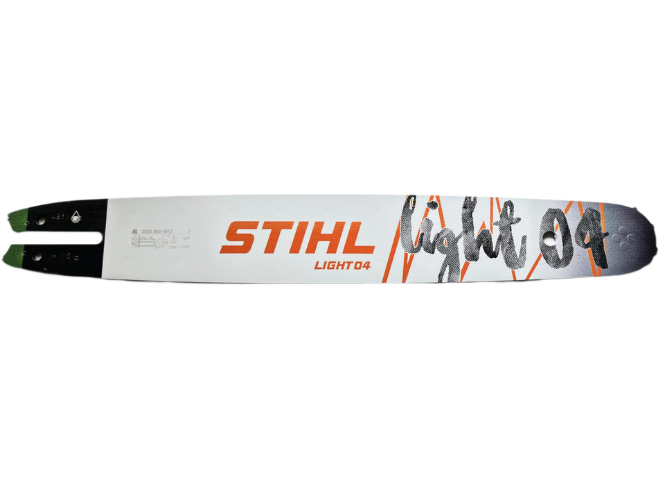 STIHL Rollomatic E Bar 16-inch laminated bar for precise cutting.