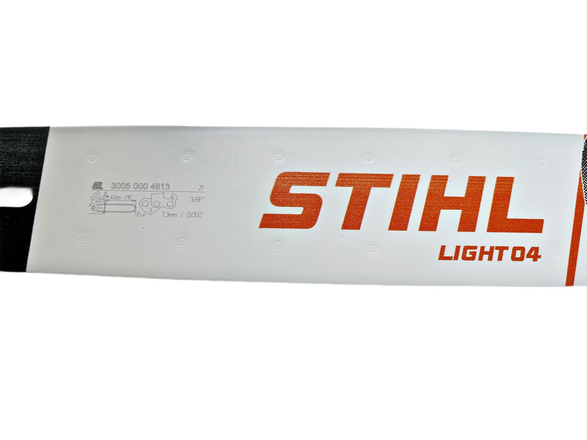 STIHL Rollomatic E Bar star-shaped sprocket for smooth chain engagement.