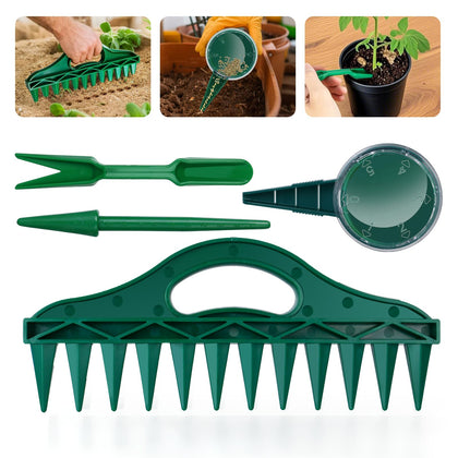 STILTOOL seed-spreader-4pcs-set enabling precise seed spacing for uniform germination.