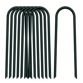 STIMULATE SZXXZZMY four-inch U-shaped garden stakes in a 25-pack for durable yard support.