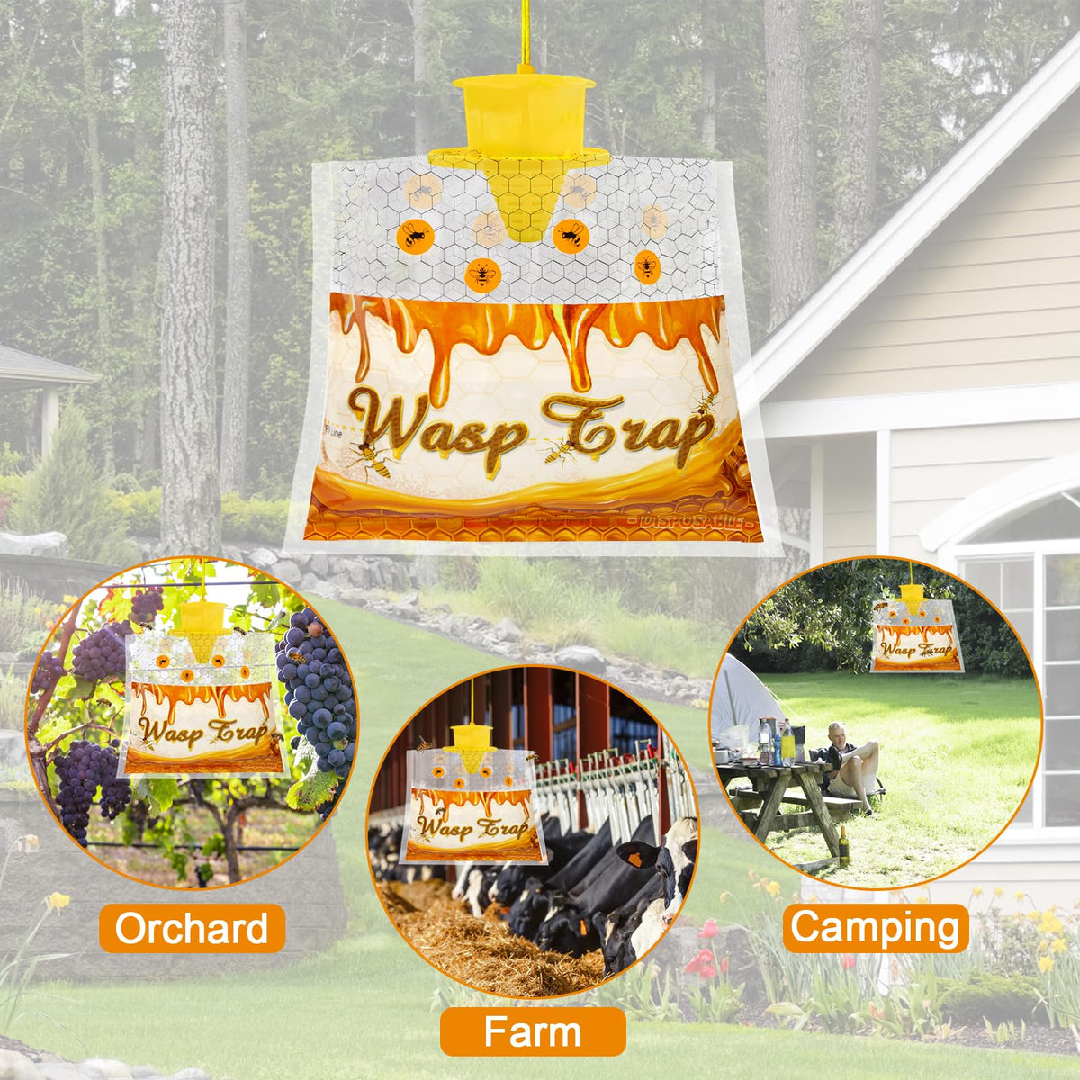 Stingmon disposable traps packaging with hanging ties included