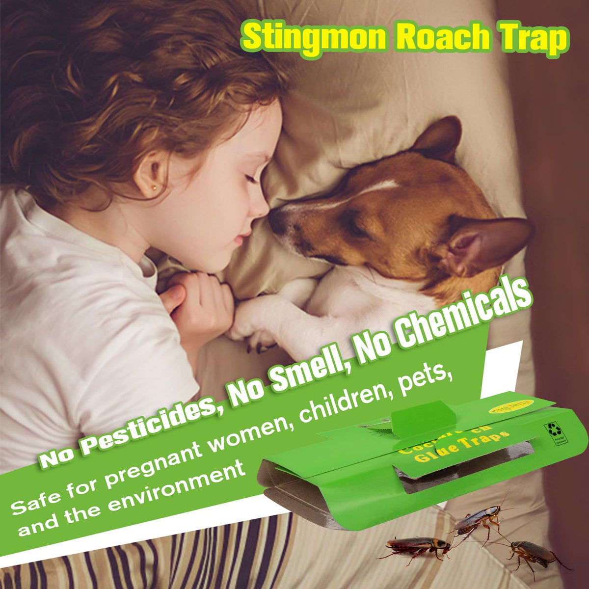 Stingmon roach trap drawer-placement blends with furniture while catching pests.