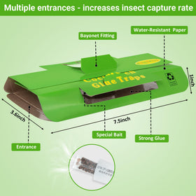 Stingmon roach trap folded-flat allows quick setup in tight indoor spaces.