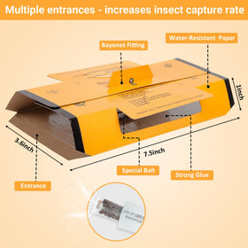 Stingmon roach traps packaging and setup ready for immediate use.