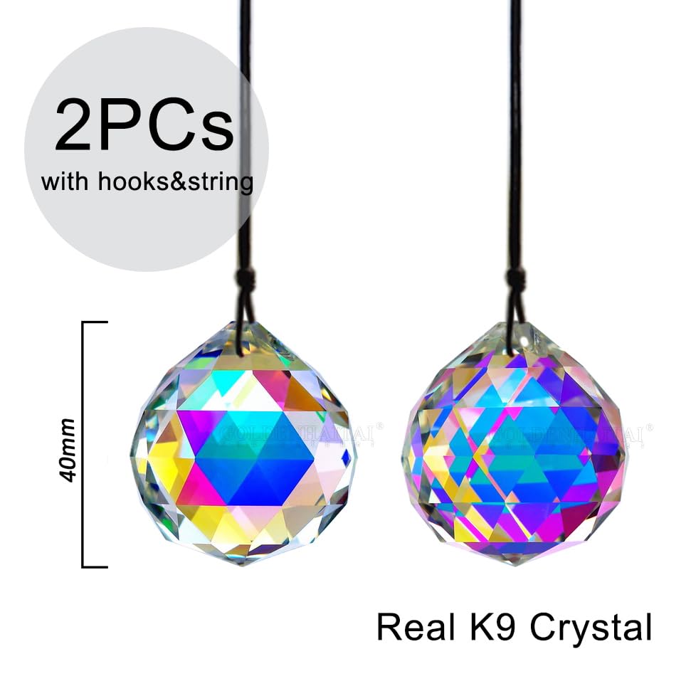 Stino ball crystal sun catcher prism outdoor garden display catching light.