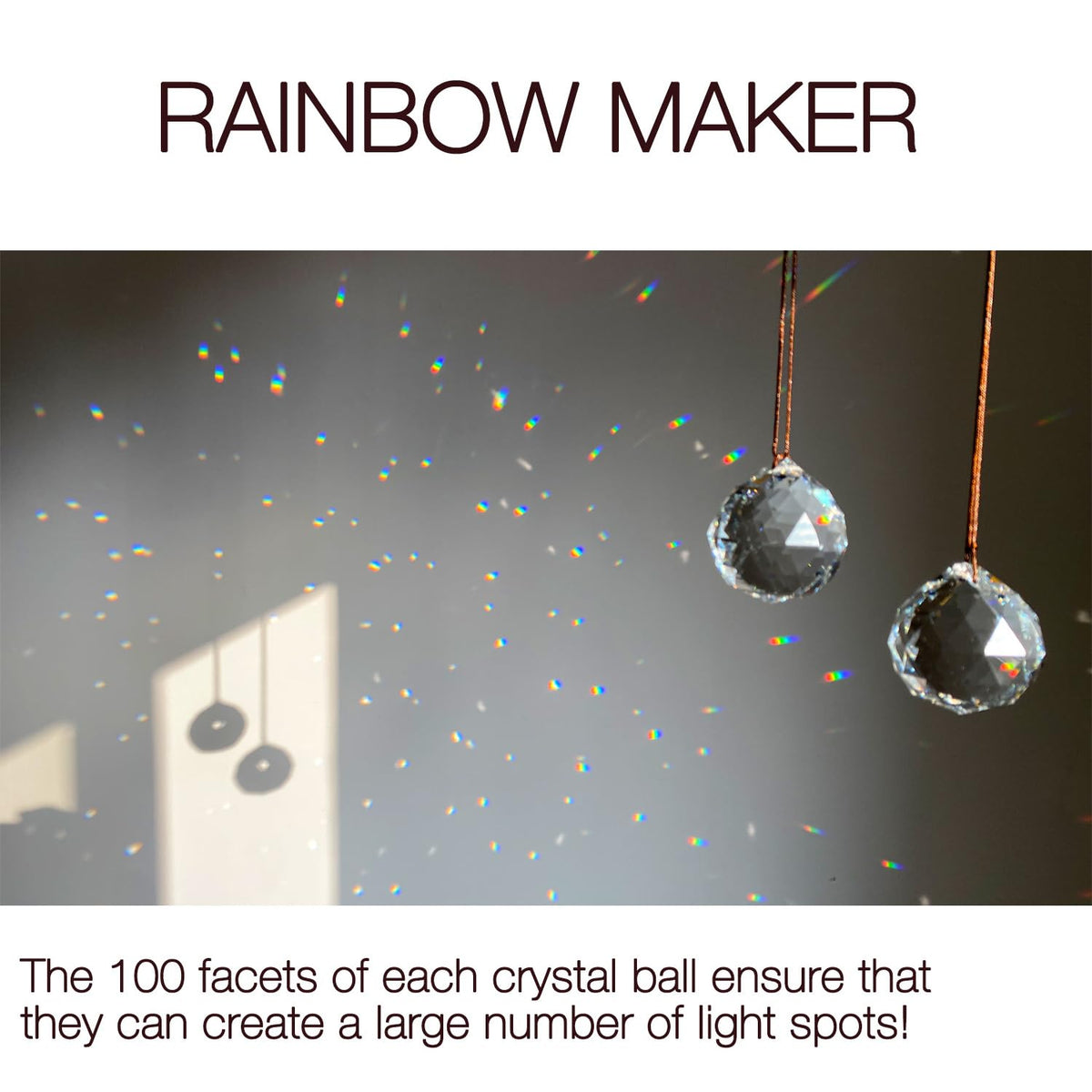 Stino hanging crystal suncatcher decorates garden spaces with shimmering light