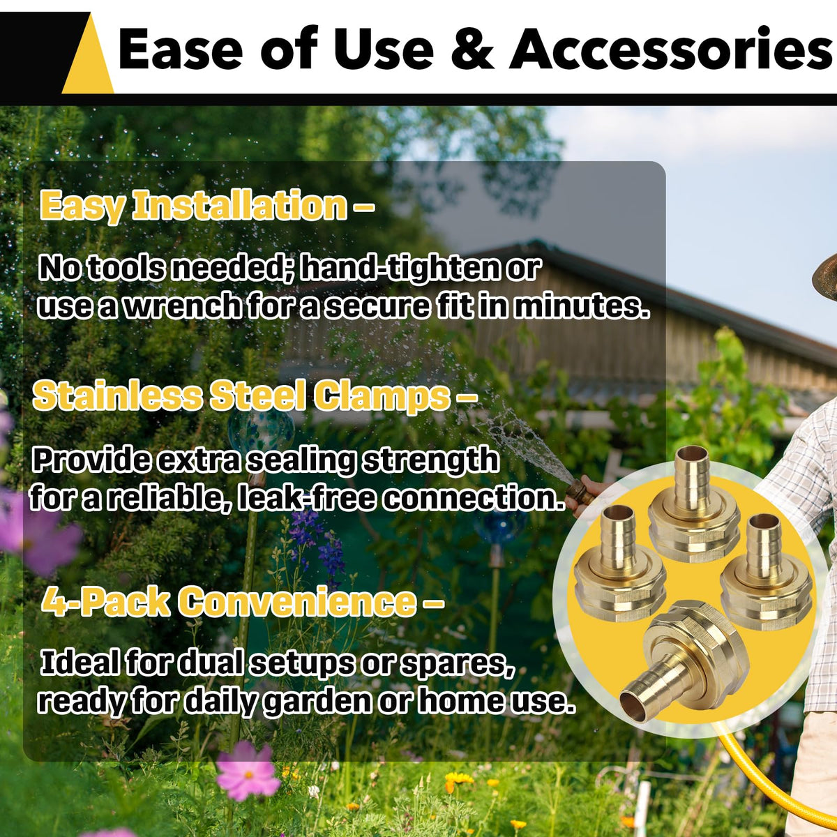 Stitokg brass adapter close-up highlights durable outdoor construction.