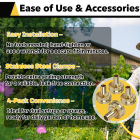 Stitokg brass adapter close-up highlights durable outdoor construction.