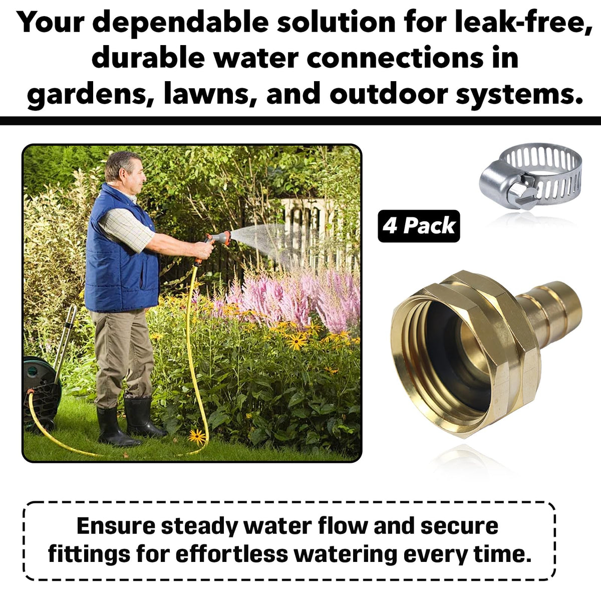 Stitokg four-pack display communicates helpful value for repairs.