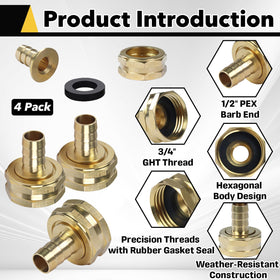Stitokg hex body swivel provides easy hand-tightening and secure connections.