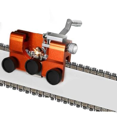 STKR chainsaw sharpener with aluminum body for durable outdoor maintenance.