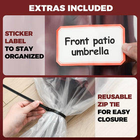 Storage Standard accommodates cantilever umbrellas with straight poles.