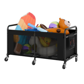 StorageWorks 120 gallon pool float storage bin with wheels keeps bulky gear mobile